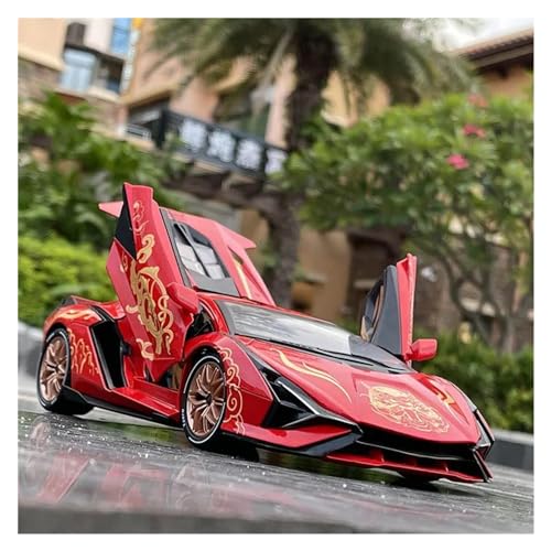 Fahrzeuge aus Druckgusslegierung 1:18 for Lamborghini SIAN FKP37 Legierung Druckguss Auto Modell Statische Simulation Fahrzeug Modell Sammeln Hobby Geben Sammlerautos(Red) von EXYFRUX