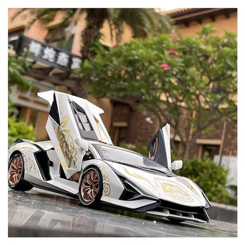 Fahrzeuge aus Druckgusslegierung 1:18 for Lamborghini SIAN FKP37 Legierung Druckguss Auto Modell Statische Simulation Fahrzeug Modell Sammeln Hobby Geben Sammlerautos(White) von EXYFRUX