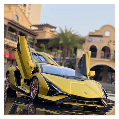 Fahrzeuge aus Druckgusslegierung 1:18 for Lamborghini SIAN FKP37 Legierung Druckguss Auto Modell Statische Simulation Fahrzeug Modell Sammeln Hobby Geben Sammlerautos(Yellow) von EXYFRUX