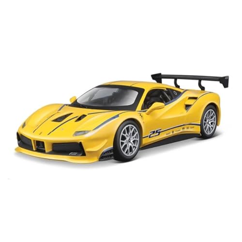 Fahrzeuge aus Druckgusslegierung 1:24 for Ferrari 488 2017 Legierung Auto Modell Statische Simulation Fahrzeug Modell Sammeln Exponate Hobby Geben Sammlerautos(Yellow) von EXYFRUX