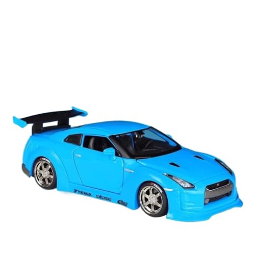 Fahrzeuge aus Druckgusslegierung 1:24 for Nissan GTR Skyline 2009 Legierung Druckguss Auto Modell Statische Simulation Fahrzeug Modell Sammeln Hobby Geben Sammlerautos(Blue) von EXYFRUX
