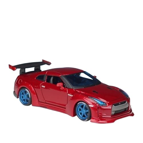 Fahrzeuge aus Druckgusslegierung 1:24 for Nissan GTR Skyline 2009 Legierung Druckguss Auto Modell Statische Simulation Fahrzeug Modell Sammeln Hobby Geben Sammlerautos(Red) von EXYFRUX