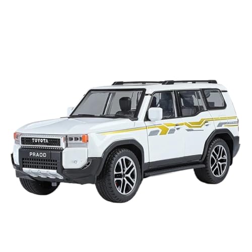 Fahrzeuge aus Druckgusslegierung 1:24 for Toyota Prado Land Cruiser LC250 Legierung Automodell Statische Simulation Fahrzeugmodell Sammeln Exponate Hobby Geben Sammlerautos(White) von EXYFRUX