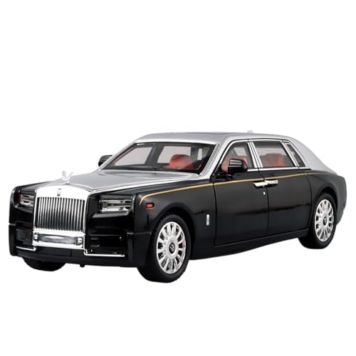 Fertiges Modellauto 1/18 for Rolls-Royce Phantom Legierung Automodell Simulation Sound Light Pull Back Fahrzeugmodell Dekorative Ornamente(Silver) von EXYFRUX