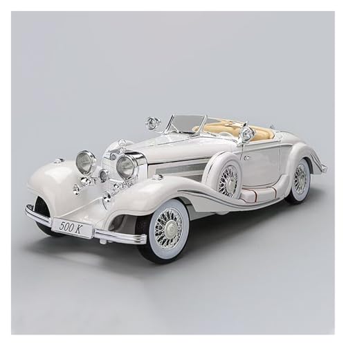 Fertiges Modellauto 1:18 for Benz Classic 1936 500K Druckgusslegierung Automodell Miniatursimulation Fahrzeugmodellsammlung(White) von EXYFRUX