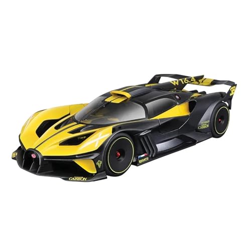 Fertiges Modellauto 1:18 for Bugatti Bolide Sportwagen Legierung Automodell Statische Miniatur Fahrzeugmodell Dekoration Sammlung(Yellow) von EXYFRUX