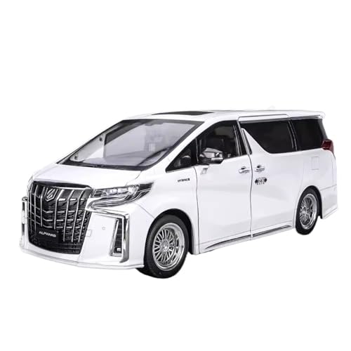 Fertiges Modellauto 1:18 for Toyota Alphard Luxus MPV Legierung Auto Modell Simulation Statische Miniatur Fahrzeug Modell Dekoration Sammlung(White) von EXYFRUX