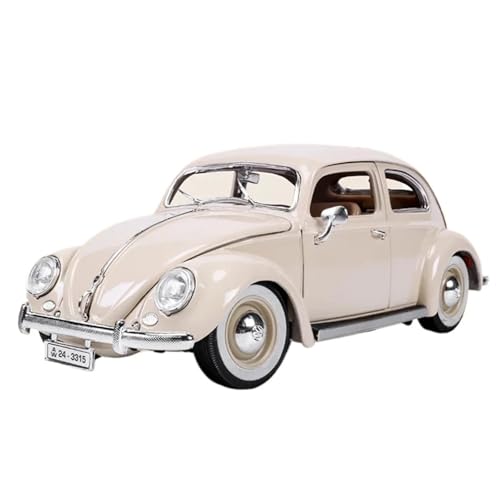 Fertiges Modellauto 1:18 for Volkswagen 1955 Retro Käfer Legierung Auto Modell Statische Miniatur Fahrzeug Modell Dekoration Sammlung(Beige) von EXYFRUX