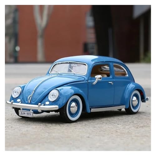 Fertiges Modellauto 1:18 for Volkswagen 1955 Retro Käfer Legierung Auto Modell Statische Miniatur Fahrzeug Modell Dekoration Sammlung(Blue) von EXYFRUX