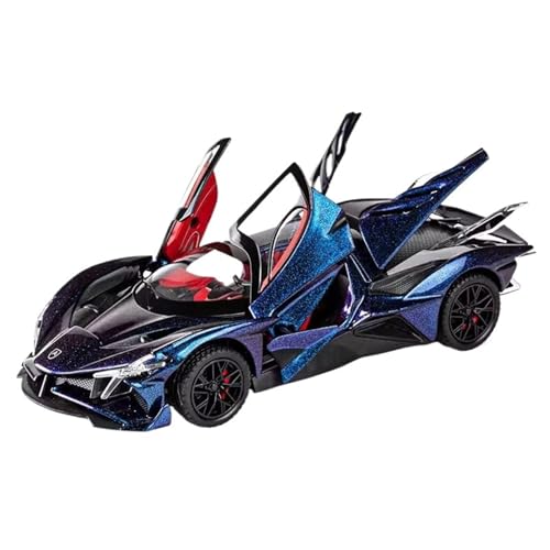 Fertiges Modellauto 1:24 for Apollo EVO Supercar Legierung Auto Modell Simulation Statische Miniatur Fahrzeug Modell Dekoration Sammlung(Purple) von EXYFRUX