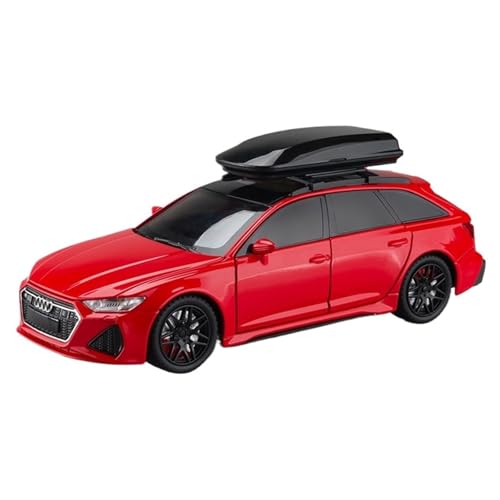Fertiges Modellauto 1:24 for Audi Classic Wagon RS6 Legierung Automodell Simulation Statische Miniaturfahrzeugmodell Dekorationssammlung(Red) von EXYFRUX