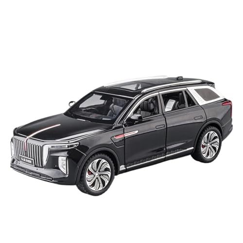 Fertiges Modellauto 1:24 for HONGQI E-HS9 SUV Diecast Legierung Auto Modell Miniatur Simulation Fahrzeug Modell Dekorative Sammlung(Black) von EXYFRUX