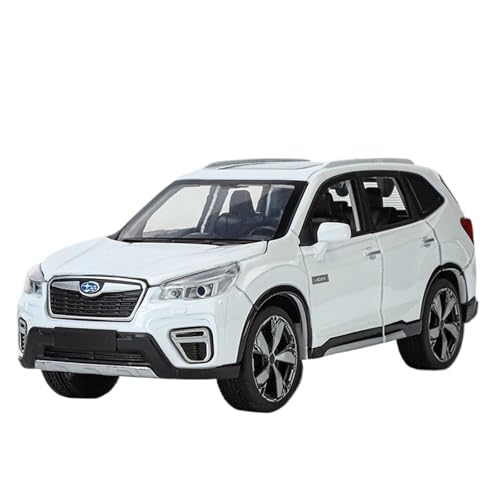 Fertiges Modellauto 1:30 for Subaru Forester SUV Legierung Auto Modell Simulation Sound Licht Pull Back Fahrzeug Modell Dekorative Ornamente(White) von EXYFRUX