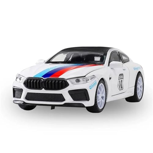 Fertiges Modellauto 1:32 for BMW Classic M8 Diecast Alloy Automodell Miniatursimulation Fahrzeugmodell Dekorative Sammlung(White-A) von EXYFRUX