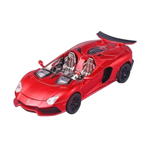 Fertiges Modellauto 1:32 for Lamborghini Cabrio Sportwagen Legierung Automodell Miniatur Simulation Fahrzeugmodell Dekorative Sammlung(Red) von EXYFRUX