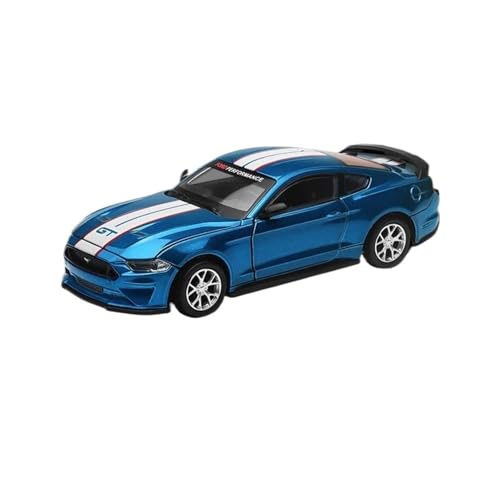 Fertiges Modellauto 1:42 for Ford Mustang GT 2018 Montage Modifikation Serie Legierung Diecast Auto Modell Muscle Racing Fahrzeug(Blue) von EXYFRUX