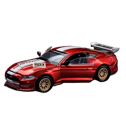 Fertiges Modellauto 1:42 for Ford Mustang GT 2018 Montage Modifikation Serie Legierung Diecast Auto Modell Muscle Racing Fahrzeug(Red) von EXYFRUX