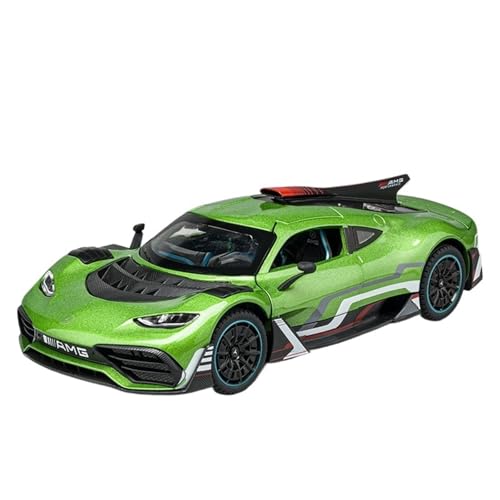 Fertiges Modellauto Druckgusslegierung 1:24 for Benz AMG ONE Sportwagensimulation Automodell Sound and Light Mini-Fahrzeugmodell Sammlung Präsentiert(Green) von EXYFRUX