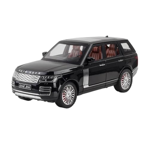 Fertiges Modellauto Neu 1:24 for Range Rover Sport Legierung Auto Modell Simulation Statische Miniatur Fahrzeug Modell Dekoration(Black) von EXYFRUX