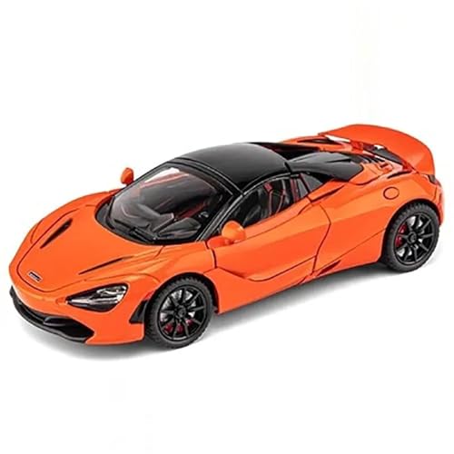 Fertiges Modellauto Simuliertes 1:24 for McLaren 720S Supercar-Legierungsautomodell Statische Miniaturfahrzeugmodell-Dekorationssammlung(Orange) von EXYFRUX