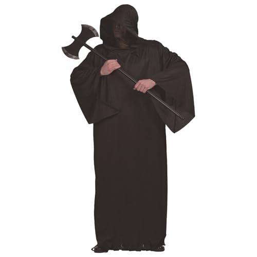 EYNMVR Mönch Robe Priester Kostüm Mönchskostüm Mittelalter Renaissance Hooded Mönch Kostüm Halloween Zauberer Kostüm mit Mantel Taillenseil und Kreuz Halskette für Erwachsene A,One Size knitted fabric von EYNMVR