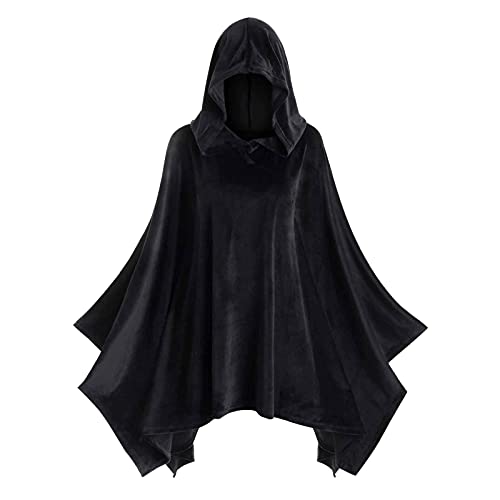 EYNMVR Vintage Hexenkleid, Weihnachten Vampir Kostüm Frauen Plus Größe, Renaissance Mittelalter Kleid Black,XXL Polyester EYNMVR Vintage Hexenkleid, Weihnachten Vampir Kostüm Frauen Plus Größe, Renaissance Mittelalter Kleid Black,XXL Polyester von EYNMVR