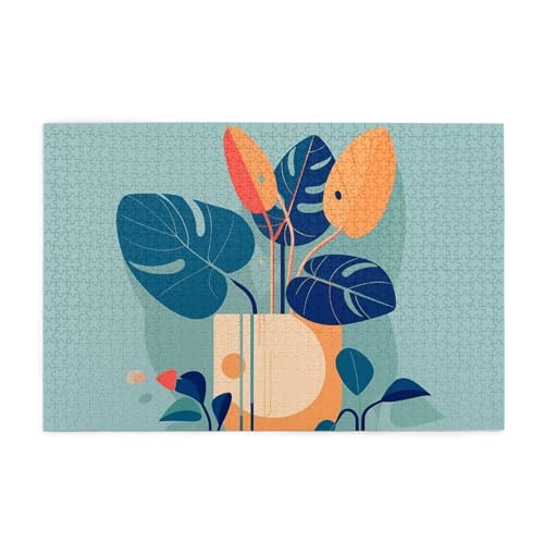 Blue Orange Turtleback Bamboo Picture Jigsaw Puzzle, 1000 Teile Holzpuzzle, Heimdekoration & * Einzigartiges Geburtstagsgeschenk Geeignet für Jugendliche und Erwachsene von EYSHOPING