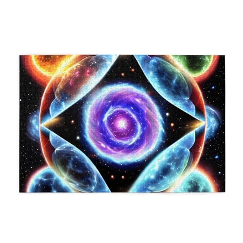 Cosmic Stars Picture Jigsaw Puzzle, 1000 Teile Holzpuzzle, Heimdekoration, einzigartiges Geburtstagsgeschenk, geeignet für Jugendliche und Erwachsene von EYSHOPING