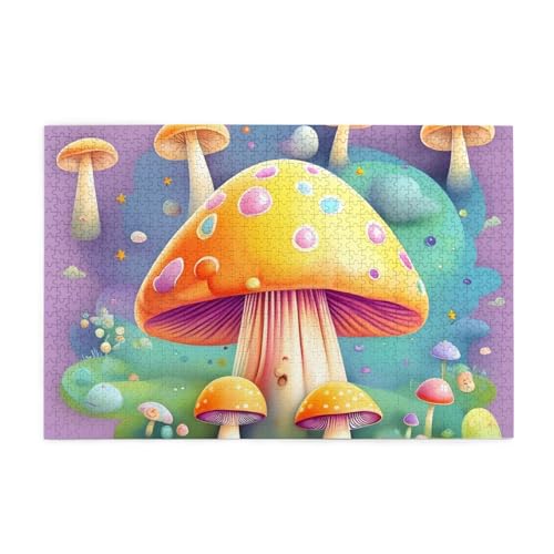 Fantasy Dream Pilz-Bilder-Puzzle, 1000 Teile Holzpuzzle, Heimdekoration, einzigartiges Geburtstagsgeschenk, geeignet für Jugendliche und Erwachsene von EYSHOPING