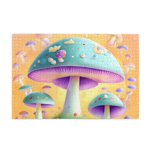 Fantasy Pilz-Bilder-Puzzle, 1000 Teile Holzpuzzle, Heimdekoration, einzigartiges Geburtstagsgeschenk, geeignet für Jugendliche und Erwachsene von EYSHOPING