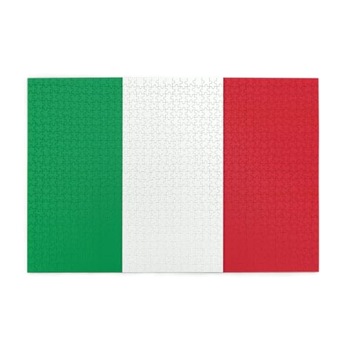 Italien-Flaggen-Bilder-Puzzle, 1000-teiliges Holzpuzzle, Heimdekoration, einzigartiges Geburtstagsgeschenk, geeignet für Jugendliche und Erwachsene von EYSHOPING