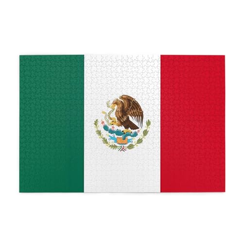 Puzzle Flagge Mexiko, 1000 Teile Holzpuzzle, Heimdekoration, einzigartiges Geburtstagsgeschenk, geeignet für Jugendliche und Erwachsene von EYSHOPING