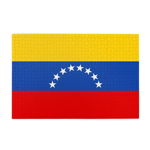 Puzzle Flagge Venezuelas, 1000 Teile Holzpuzzle, Heimdekoration, einzigartiges Geburtstagsgeschenk, geeignet für Jugendliche und Erwachsene von EYSHOPING