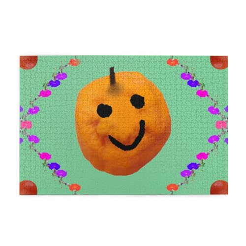Smiley Citrus Picture Jigsaw Puzzle, 1000 Teile Holzpuzzle, Heimdekoration, einzigartiges Geburtstagsgeschenk, geeignet für Jugendliche und Erwachsene von EYSHOPING