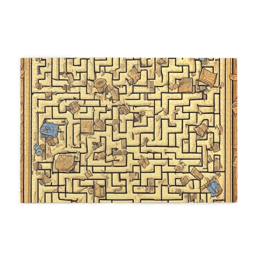 Treasure Maze Picture Jigsaw Puzzle, 1000 Teile Holzpuzzle, Heimdekoration, einzigartiges Geburtstagsgeschenk, geeignet für Jugendliche und Erwachsene von EYSHOPING