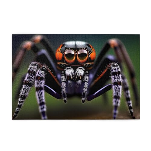 Tropischer Regenwald Spinnen Bild Puzzle, 1000 Teile Holzpuzzle, Heimdekoration &* Einzigartiges Geburtstagsgeschenk Geeignet für Jugendliche und Erwachsene von EYSHOPING