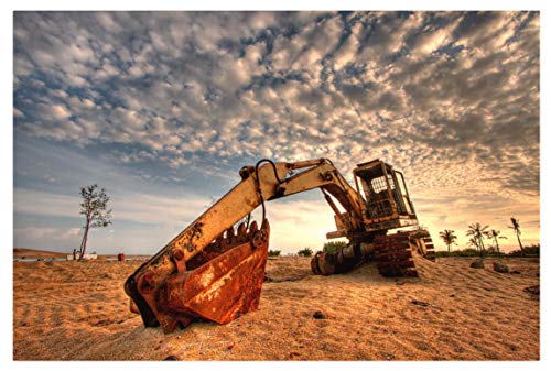 1000 Puzzles für Erwachsene, Bagger am Strand, Freizeit, Unterhaltung, Kinderspielzeug, Heimdekoration, Kunst, 38 x 26 cm von EZMLFA