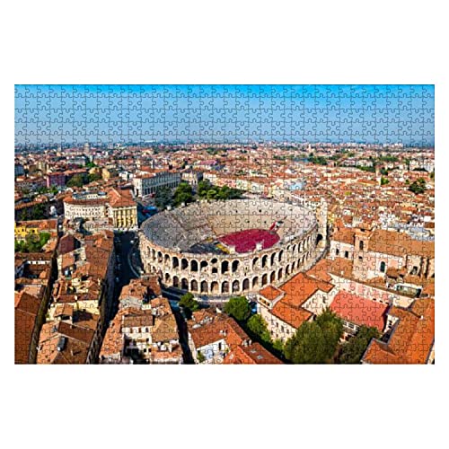 1000 Teile Verona Arena Luftpanorama Italien Wasserstadt Stockfotos, Großteilpuzzle für Erwachsene, Lernspielzeug für Kinder, Kreative Spiele, Unterhaltung, Puzzles, Heimdekoration 52x38CM 1000 Teile Verona Arena Luftpanorama Italien Wasserstadt Stockfotos, Großteilpuzzle für Erwachsene, Lernspielzeug für Kinder, Kreative Spiele, Unterhaltung, Puzzles, Heimdekoration 52x38CM von EZMLFA