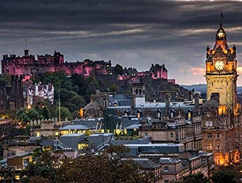 1000-Teiliges Puzzle, Spiele Für Erwachsene, Landschaftsposter Edinburgh Castle, Puzzles Daspuzzle, Lernspiele, Puzzlesets Für Die Familie 26x38CM von EZMLFA