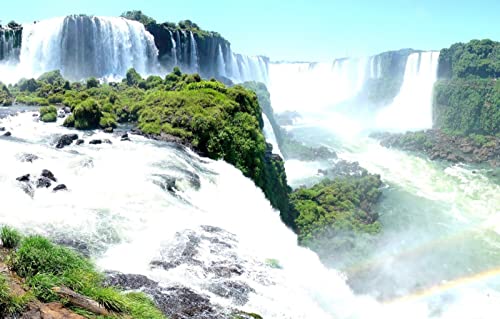 1000-teiliges 3D-Puzzle, Naturschönheit, Regenbogen, Iguazú-Wasserfälle, 50 x 70 cm von EZMLFA