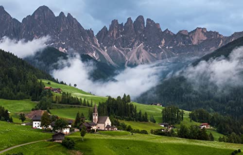 1000-teiliges 3D-Puzzle, Naturschönheit, Sonnenuntergang, Dolomiten, Kirchenstraße, Magdalena, 50 x 70 cm 1000-teiliges 3D-Puzzle, Naturschönheit, Sonnenuntergang, Dolomiten, Kirchenstraße, Magdalena, 50 x 70 cm von EZMLFA