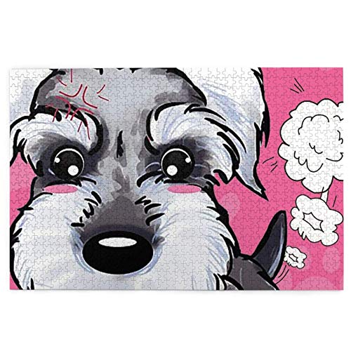 1000-teiliges Puzzle, Cartoon-Zwergschnauzer, lustiges Lernspielzeug, Lernspiele, Heimdekoration, Puzzle, 50 x 70 cm 1000-teiliges Puzzle, Cartoon-Zwergschnauzer, lustiges Lernspielzeug, Lernspiele, Heimdekoration, Puzzle, 50 x 70 cm von EZMLFA