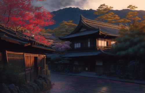 1000-teiliges Puzzle, EIN friedliches Japanisches Dorfpuzzle, einzigartige Geburtstags, 50 x 70 cm 1000-teiliges Puzzle, EIN friedliches Japanisches Dorfpuzzle, einzigartige Geburtstags, 50 x 70 cm von EZMLFA