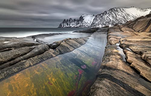 1000-teiliges Puzzle für Erwachsene, Naturschönheit, Norwegen, 50 x 70 cm von EZMLFA