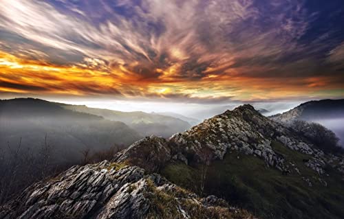 1000-teiliges Puzzle für Erwachsene, Spaß für die ganze Familie, Puzzle 1000 Teile, Geschenke für Männer, Naturlandschaft, Sonnenuntergang, Berge, 26 x 38 cm 1000-teiliges Puzzle für Erwachsene, Spaß für die ganze Familie, Puzzle 1000 Teile, Geschenke für Männer, Naturlandschaft, Sonnenuntergang, Berge, 26 x 38 cm von EZMLFA