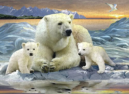 2000 Teile Eisbären-Familienfest-Puzzle Kinderspielzeug 70x100CM von EZMLFA