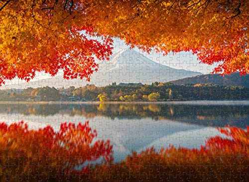 2000 Teile Puzzle Spielzeug Ahornblatt Mt. Fuji Geschenk für die ganze Familie 70x100CM von EZMLFA