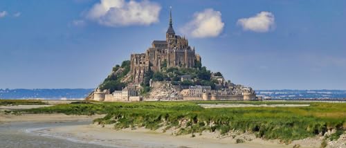 2000-teiliges Puzzle, Frankreichs historisches Schloss Mont-Saint Michel, Heimdekorationspuzzle, 70 x 100 cm 2000-teiliges Puzzle, Frankreichs historisches Schloss Mont-Saint Michel, Heimdekorationspuzzle, 70 x 100 cm von EZMLFA