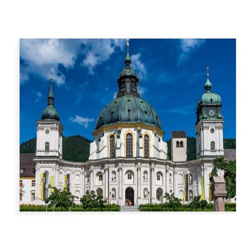 2000-teiliges Puzzle, Kloster Ettal, Pädagogisches Spielzeug für Erwachsene, Entspannungspuzzle, lustiges Familienspiel für Erwachsene und Kinder, 70 x 100 cm von EZMLFA