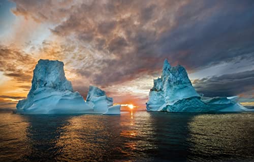 2000-teiliges Puzzle, Naturschönheit, Meer, Sonne, Sonnenuntergang, Eisberg, 70 x 100 cm 2000-teiliges Puzzle, Naturschönheit, Meer, Sonne, Sonnenuntergang, Eisberg, 70 x 100 cm von EZMLFA